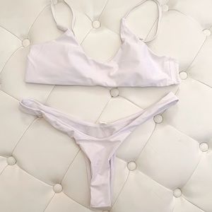 Zaful White Brazilian Bikini